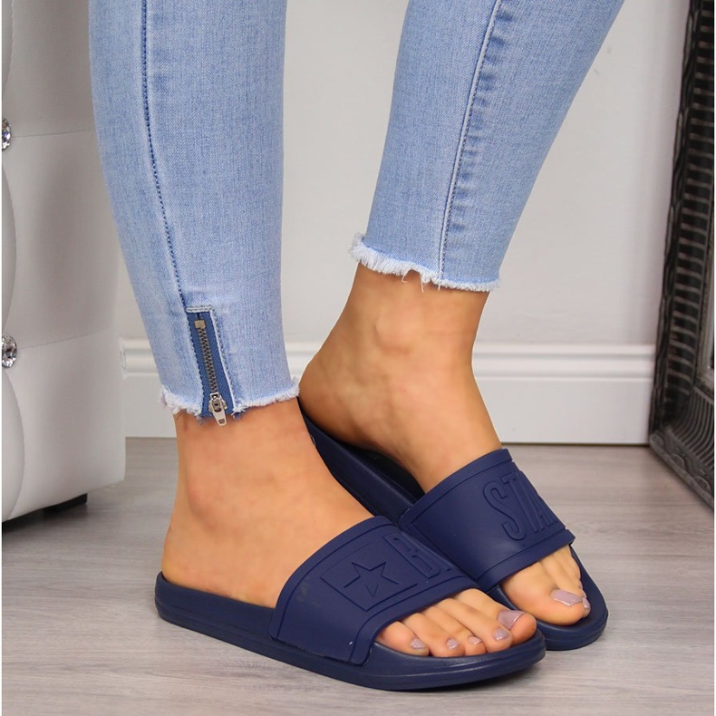 Ciabatte mare Big Star DD274A269 in gomma blu navy 2