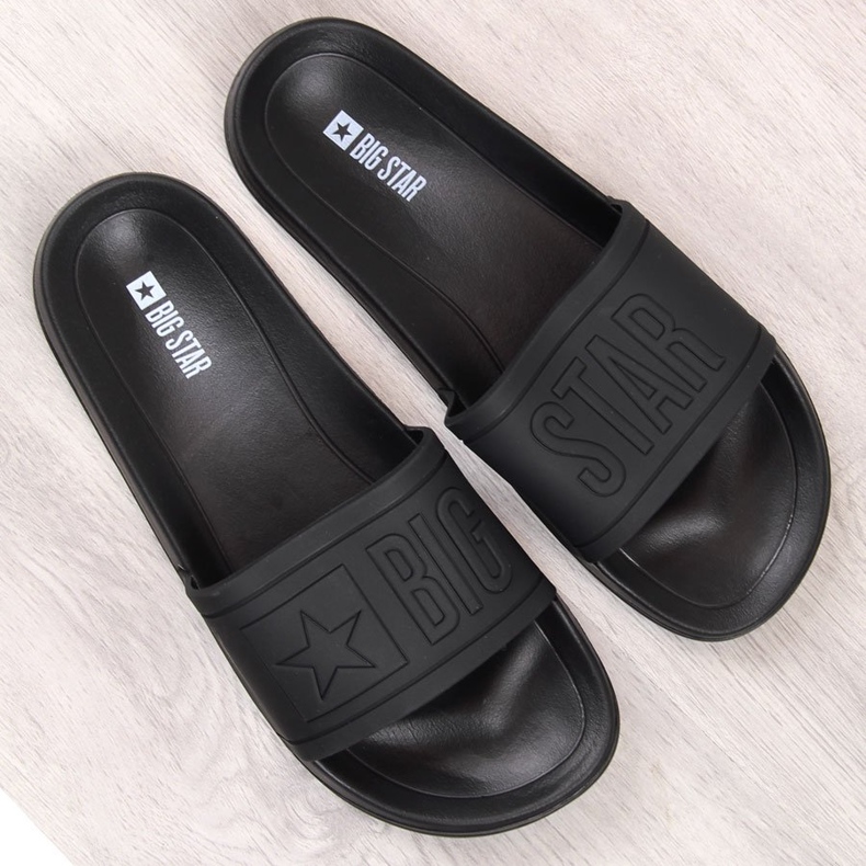 Ciabatte da spiaggia per bambini in gomma nere Big Star DD374157 nero 2