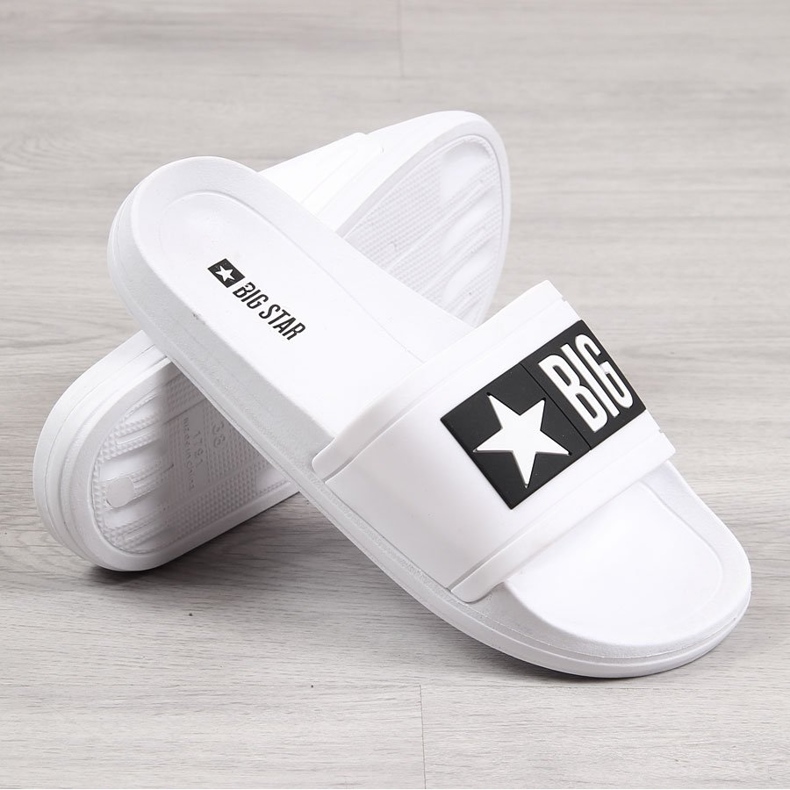Ciabatte da spiaggia in gomma bianca Big Star DD274A264 bianco 2