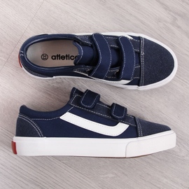 Sneakers da bambino Atletico blu navy con velcro 1