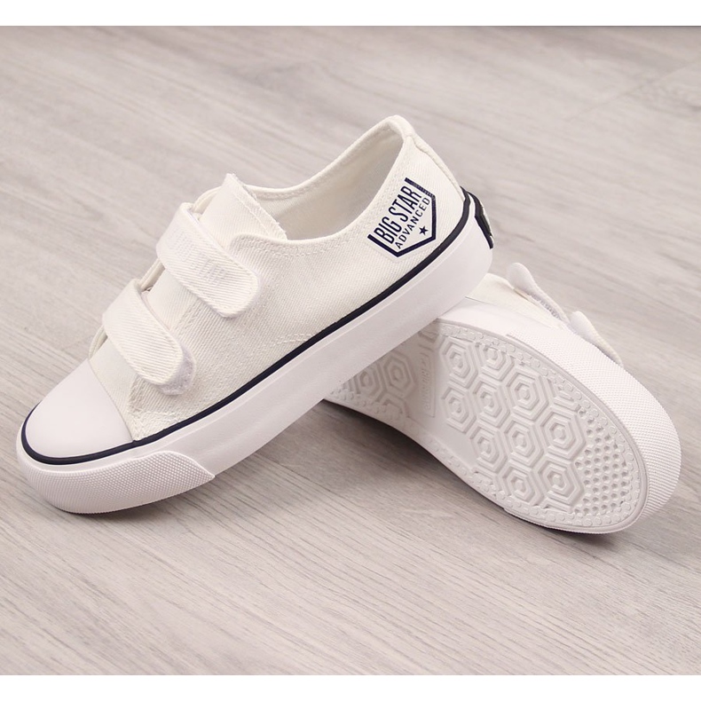 Sneakers bianche da bambino con velcro Big Star FF374061 bianca 1