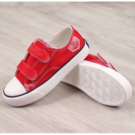 Sneakers basse da bambino rosse Big Star FF374063 con chiusura in velcro rosso 1