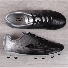 Scarpe da calcio da uomo nere e argento American Club argento nero d'argento 1