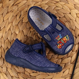 Ciabatte bambino sandali casa blu navy Nazo 2
