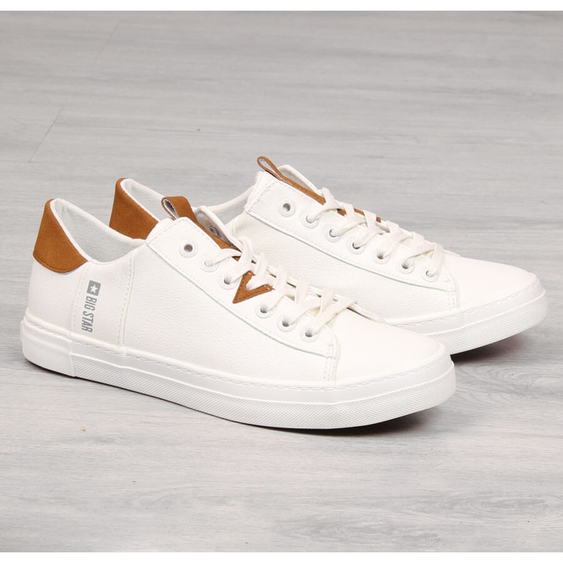 Sneakers basse da uomo in ecopelle bianche Big Star GG174025 bianca 1