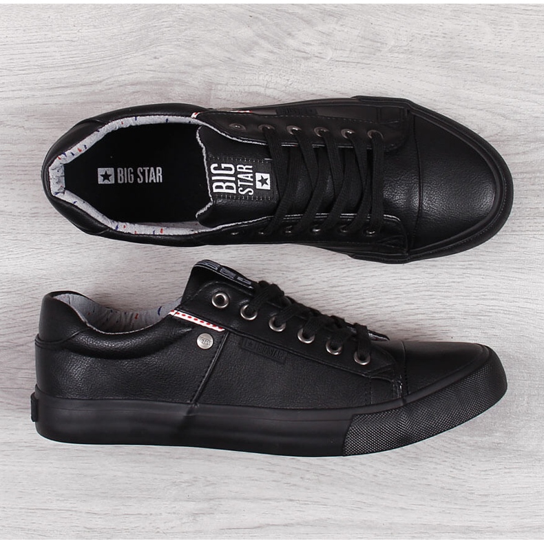 Scarpa bassa da uomo in ecopelle nera Big Star GG174029 nero 1