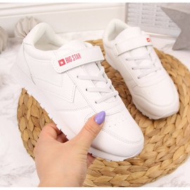 White Big Star GG374057 scarpe sportive per bambini bianche con velcro bianco 1