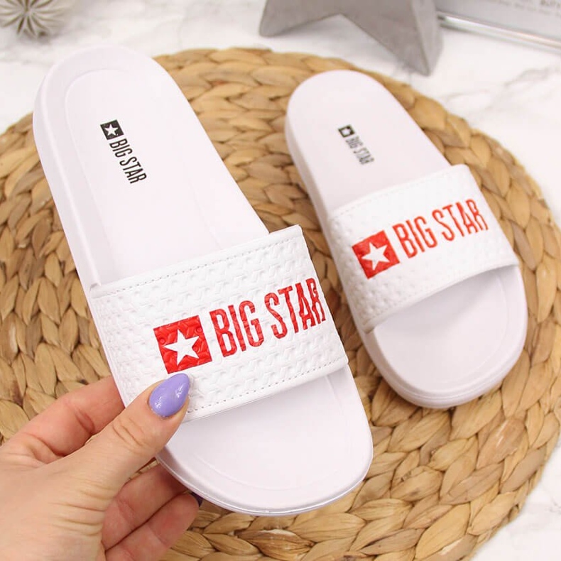 Ciabatte sportive bianche per bambini Big Star GG374803 bianco 1