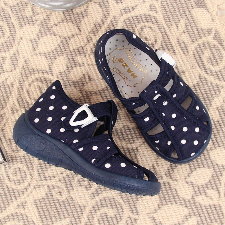Ciabatte da bambina, sandali Nazo blu navy 2