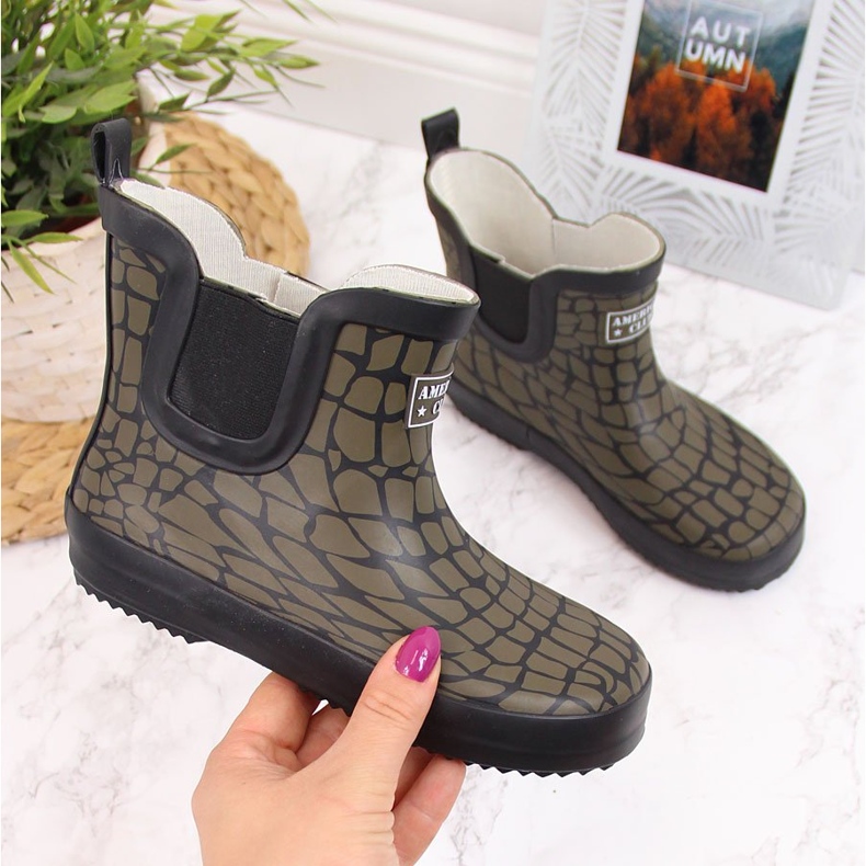 Galosce per bambini color cachi American Club verde 1