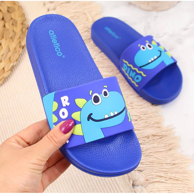 Ciabatte da piscina per ragazzi Atletico blu 1