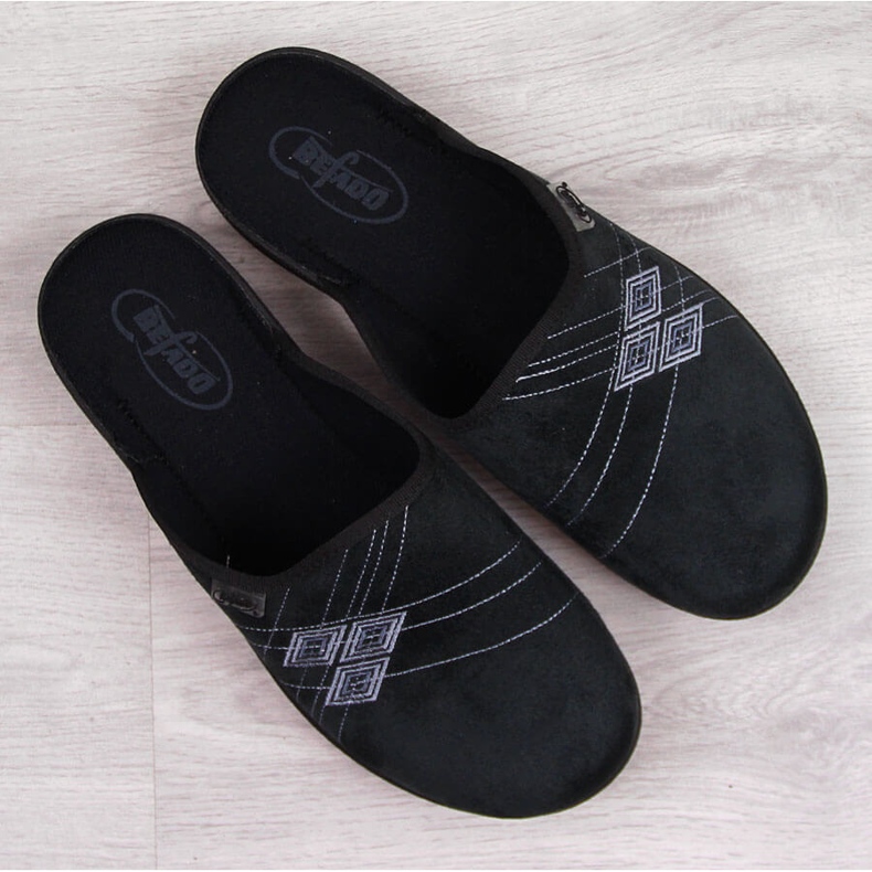 Ciabatte da casa da uomo Befado nere nero 1
