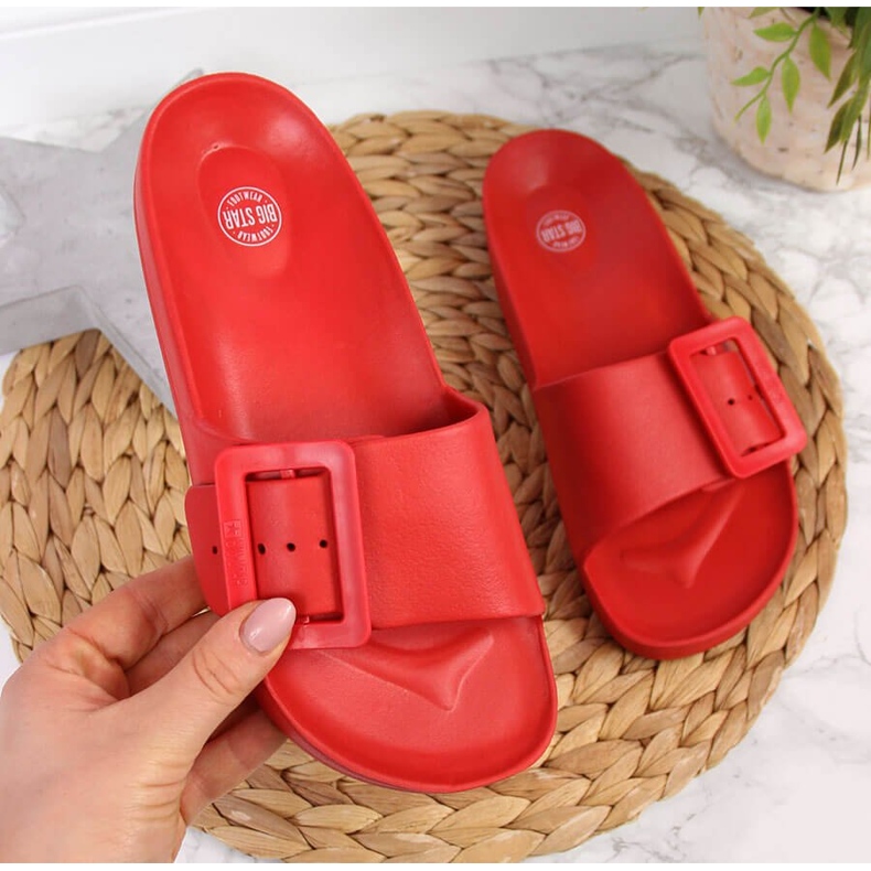 Ciabatte da spiaggia da donna in schiuma rossa Big Star FF274A385 rosso 2