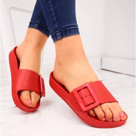 Ciabatte da spiaggia da donna in schiuma rossa Big Star FF274A385 rosso 1