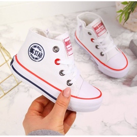 Sneakers da bambino bianche con zip Big Star HH374083 bianco 1