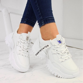Sneakers da donna con suola spessa bianca NEWS 1
