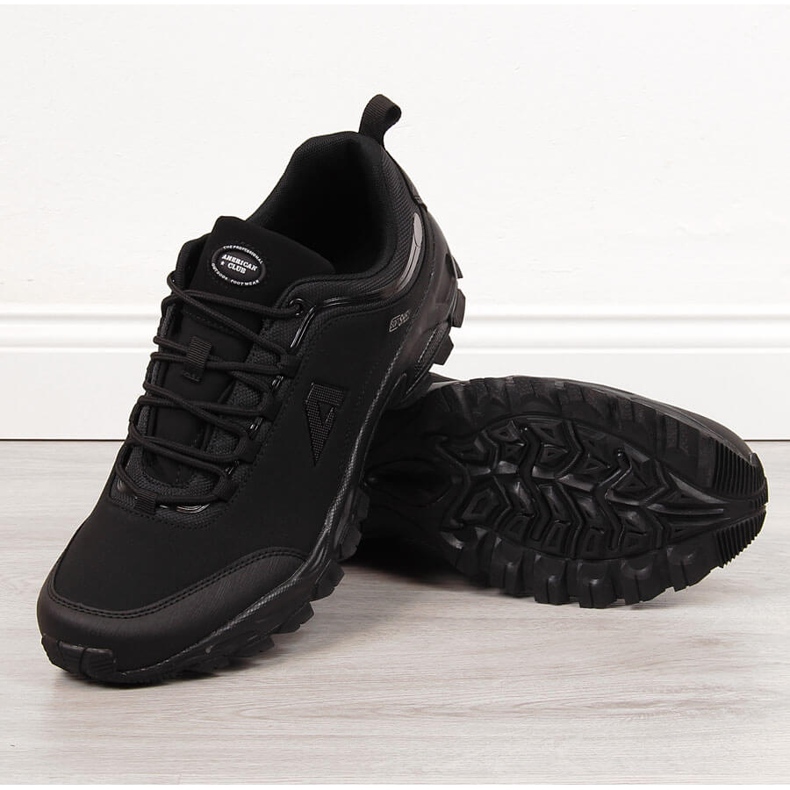 Scarpe da trekking impermeabili da uomo Black American Club nero 1