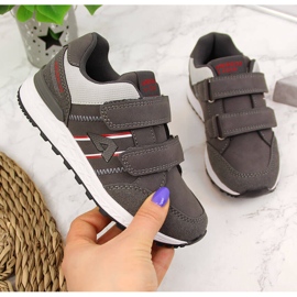 Velcro American Club da ragazzo sportivo grigio 1