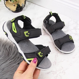 News Sandali sportivi per bambini con velcro nero NOVITA' 1