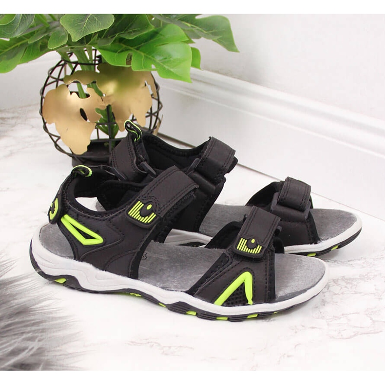 News Sandali sportivi per bambini con velcro nero NOVITA' 2