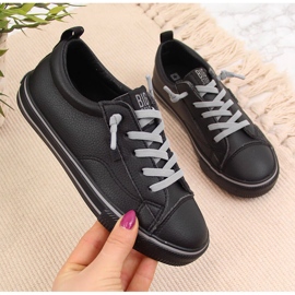 Scarpa bassa da bambino in ecopelle Big Star nera HH374038 nero 1