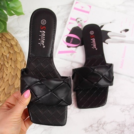 Ciabatte da donna trapuntate Black Seastar nero 1