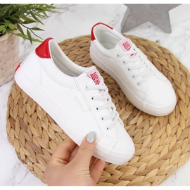 Sneakers da bambino basse in ecopelle bianche Big Star DD374134 bianca 1