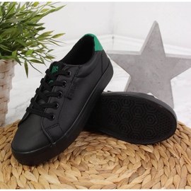 Sneakers da bambino basse in ecopelle nere Big Star DD374147 nero 2