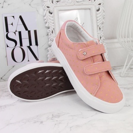 Sneakers da bambina con velcro stelle rosa Atletico 2