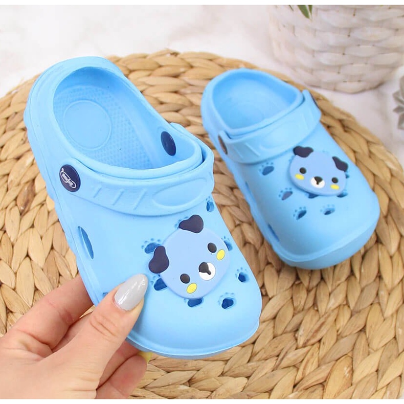 Ciabatte in schiuma per bambini sulla spiaggia, blu Befado 1