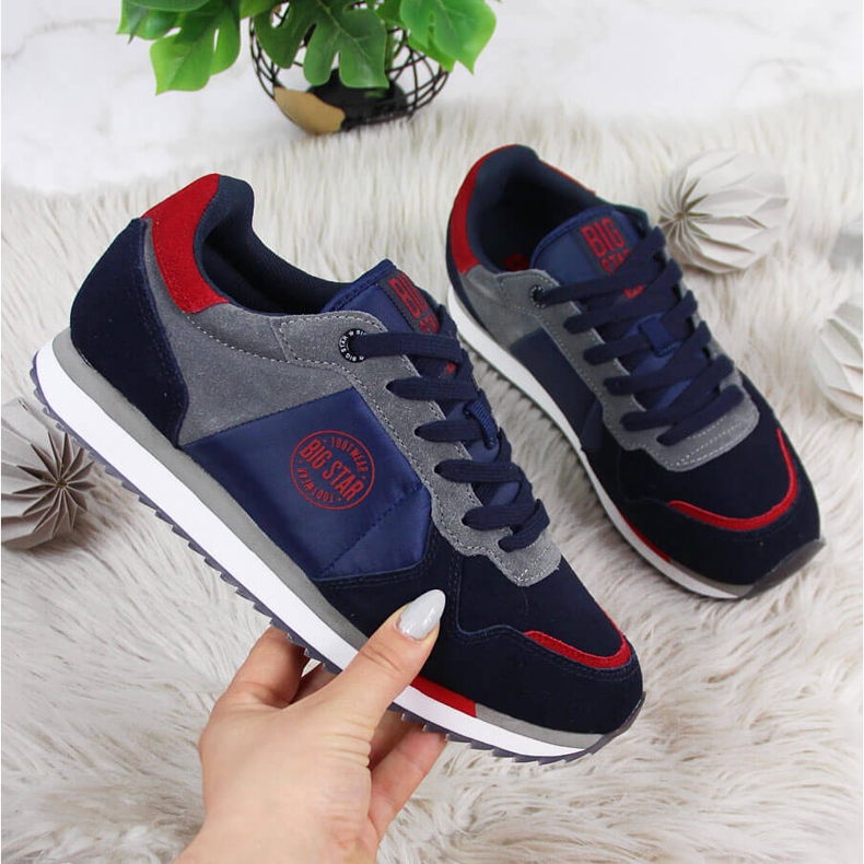 Scarpe sportive in pelle blu navy Big Star GG274A055 multicolore 1