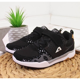 Scarpe sportive per bambini Black American Club con velcro nero 2