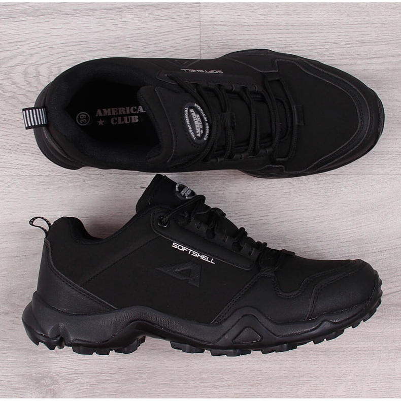 Scarpe da trekking impermeabili nere American Club nero 1