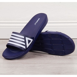 Ciabatte da piscina Atletico blu navy e bianche bianco 2