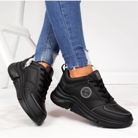 Scarpe sportive da donna sulla piattaforma nera Big Star II274313 nero 1