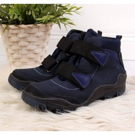 Trapper da bambino con velcro blu navy Kornecki 6394 2