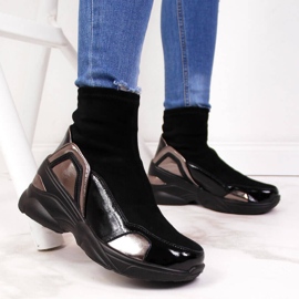 Sneakers da donna, zeppa nera T.Sokolski nero 2