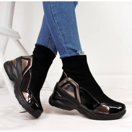 Sneakers da donna, zeppa nera T.Sokolski nero 1