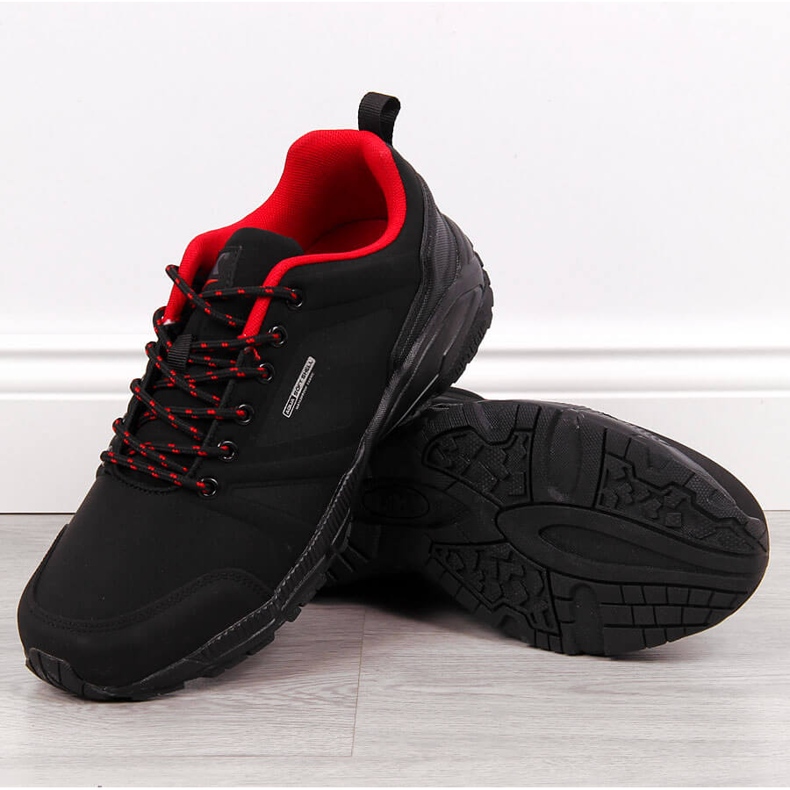 Scarpe sportive da trekking impermeabili DK nere e rosse nero 1