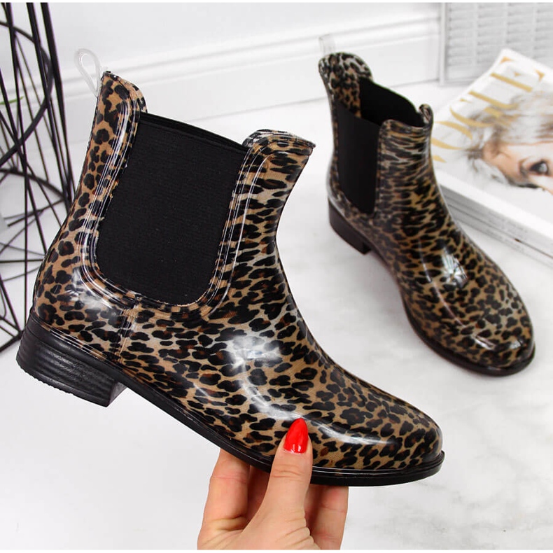 Galosce da donna Chelsea boots leopard marrone T.Sokolski 2