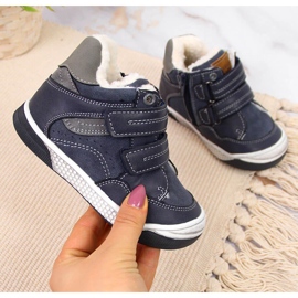 Stivali invernali da bambino con velcro blu navy American Club 1