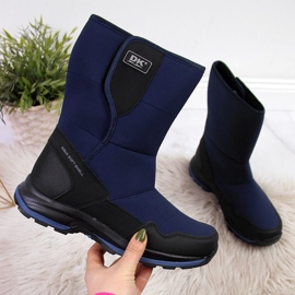Doposci da donna impermeabili con chiusura strappo blu navy DK 2