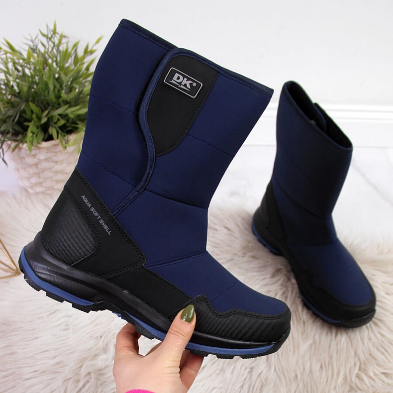 Doposci da donna impermeabili con chiusura strappo blu navy DK 2