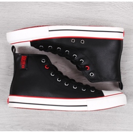 Sneakers alte da uomo con Big Star in ecopelle nera JJ174070 nero 2