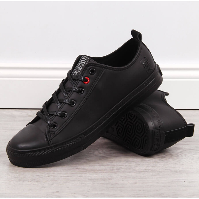 Sneakers basse da uomo in ecopelle nere Big Star JJ174005 nero 1