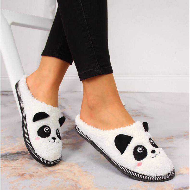 Ciabatte da donna animali domestici panda Galop bianco 1