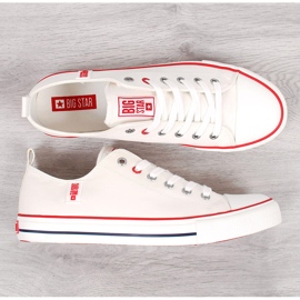 Sneakers basse da uomo in ecopelle bianche Big Star JJ174069 bianco 2