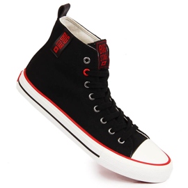 Sneakers alte da uomo in tessuto nero Big Star JJ174065 1