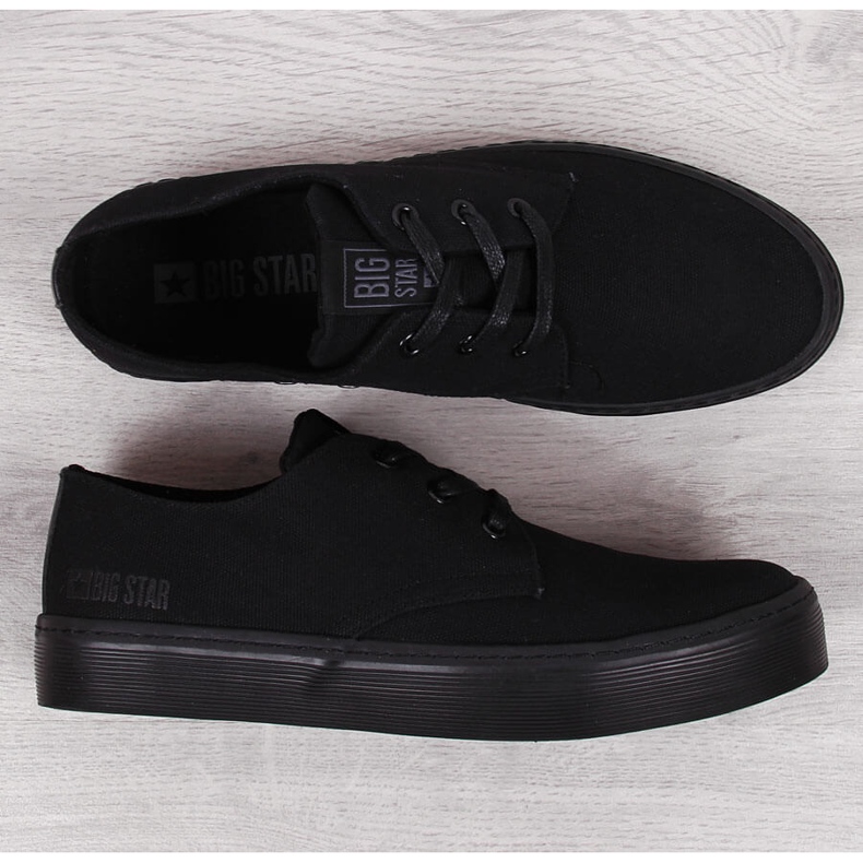 Sneakers basse da uomo in tessuto nero Big Star JJ174052 1