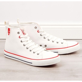 Sneakers alte da uomo in ecopelle bianche Big Star JJ174071 bianco 1